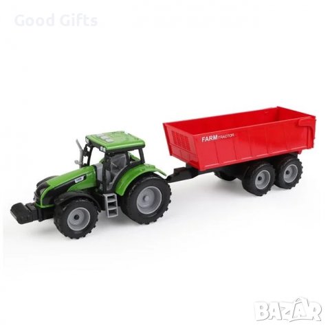 Фермерски трактор с ремарке, снимка 2 - Коли, камиони, мотори, писти - 39174368