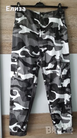 карго маскировачен памучен панталон камуфлаж със странични джобове XL