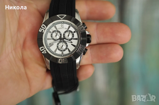 CERRUTI - нов кварцов хронограф , ref.CRA042E214Q , снимка 8 - Мъжки - 52355704