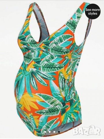 НОВО Бански за бременни с тропически принт