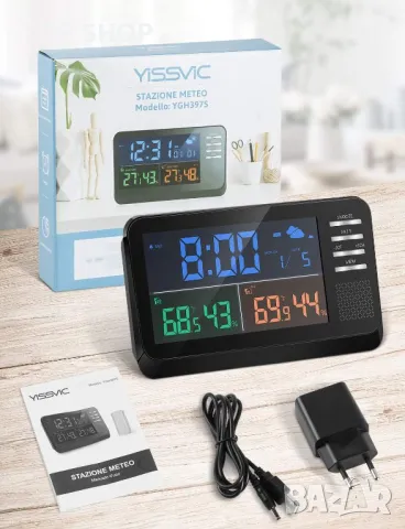  Метеорологична станция YISSVIC с голям цветен дисплей, снимка 6 - Други - 48486992