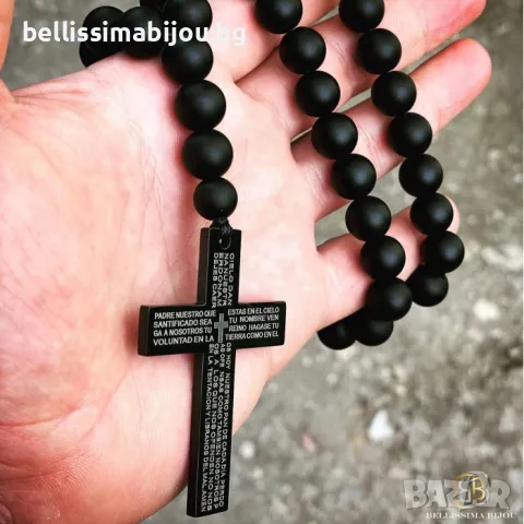 Масивна Мъжка Броеница от Оникс 12мм.