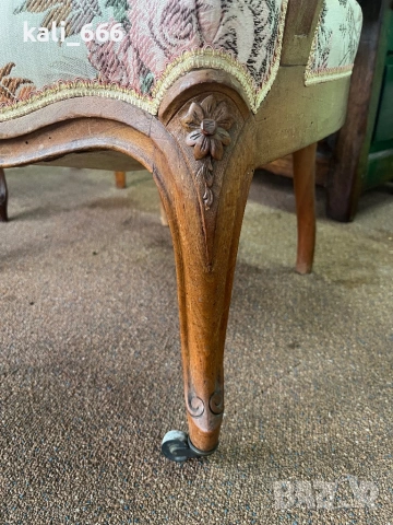 Старинно кресло внос от Нидерландия, снимка 6 - Дивани и мека мебел - 53427484