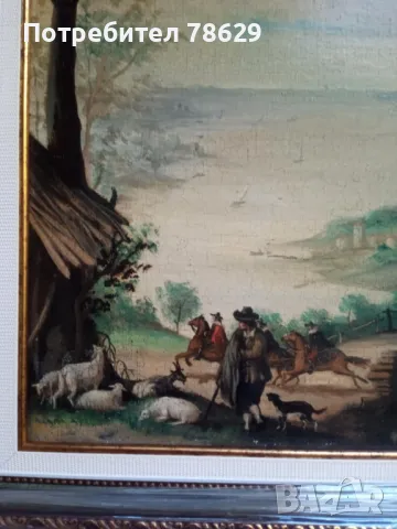 КАРТИНА - ХОЛАНДИЯ - 18 в. МАСЛО ВЪРХУ ПЛАТНО, снимка 5 - Антикварни и старинни предмети - 50087185