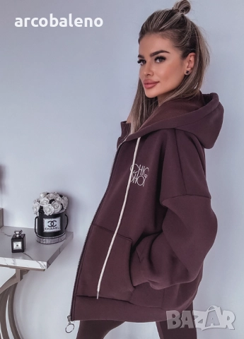 Дамски суичър с цип и надпис, 2цвята , снимка 17 - Суичъри - 52672385