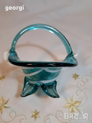 стъклена кошница Murano 29/6, снимка 3 - Декорация за дома - 52809817