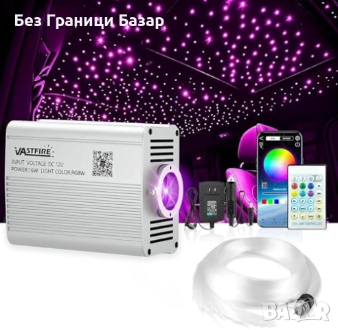 Нов Фиброоптичен комплект за таван RGBW LED звездни светлини за кола