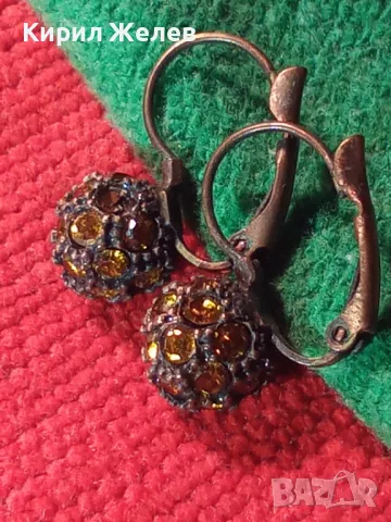 КЛАСИЧЕСКИ РЕТРО МОДЕЛ МЕСИНГОВИ ОБЕЦИ с ИСКРЯЩИ ФАСЕТИРАНИ ЗЕЛЕНИ КАМЪЧЕТА ОЛИВИН 36981, снимка 11 - Обеци - 47031489