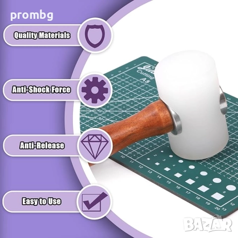 кожарски, сарашки чук от тефлон и дърво, 2 модела, снимка 11 - Други инструменти - 31162587