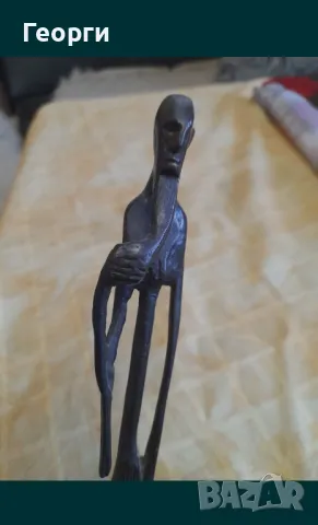 Бронзова статуетка-334, снимка 3 - Антикварни и старинни предмети - 50131264