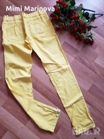 Жълт панталон с подвижен цип на крачолите , снимка 2 - Панталони - 27259765