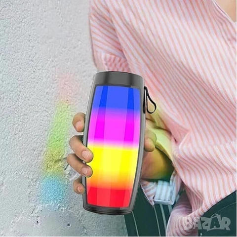 Преносима LED тонколона ZQS1202, Bluetooth, Micro SD, USB, FM радио, LED светлина, снимка 10 - Тонколони - 50803593