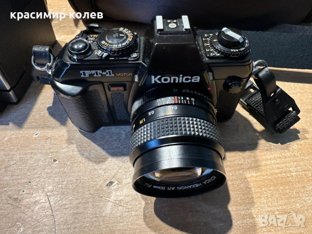 лентов фотоапарат "KONICA FT-1"+светкавици и чанта, снимка 4 - Фотоапарати - 53323124
