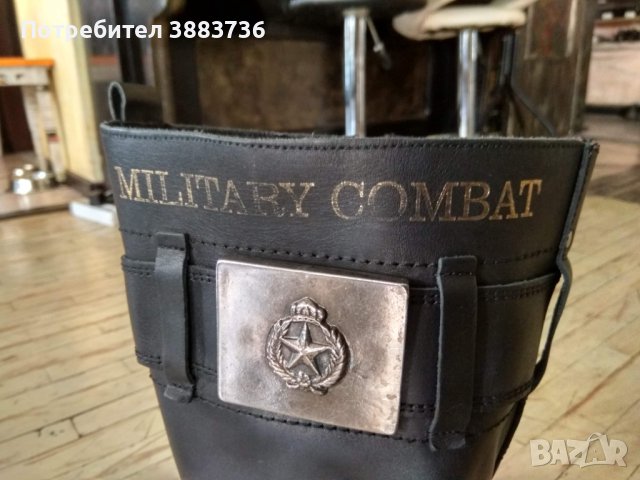 Рокерски кожени ботуши Military combat, снимка 10 - Мъжки ботуши - 43351689