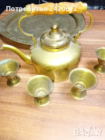 Старинен  бронзов сервиз, снимка 1