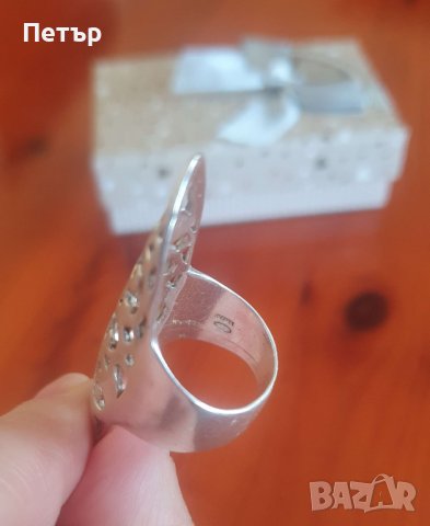 Готически сребърен пръстен проба 925, снимка 7 - Пръстени - 40109352