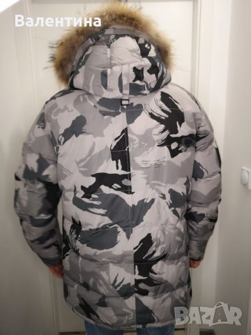 Canada Goose мъжко яке парка/ шуба 3XL, сив камуфлаж, пух, снимка 7 - Якета - 38347580
