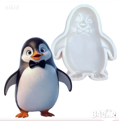 Пингвин с папионка силиконов молд форма фондан шоколад гипс декор