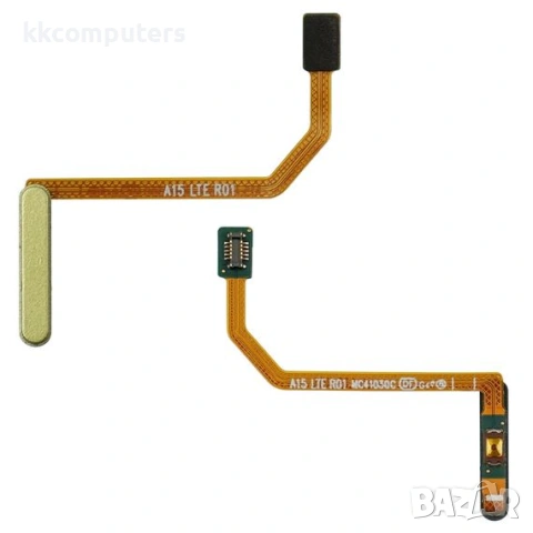 Лентов кабел за SAMSUNG A155 Galaxy A15 с бутон за включване, жълт сензор FingerPrint