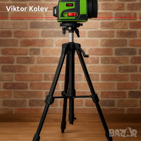 Лазерен нивелир с тринога + подарък малък нивелир, снимка 3 - Монтажници - 52945992