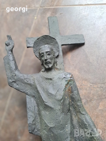 бронзова скулптура на Исус Христос, Разпятие 33/1, снимка 2 - Декорация за дома - 53382728