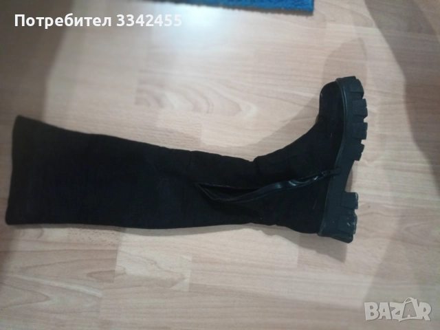 Велурени чизми, запазени, снимка 3 - Дамски ботуши - 52737179