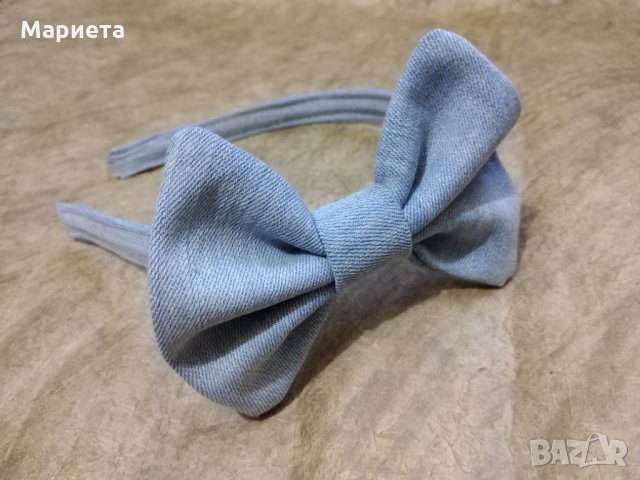 Диадема с панделка Диадема Деним Дънкова Диадема Червена Диадема Ръчна Изработка , снимка 6 - Аксесоари за коса - 32562466