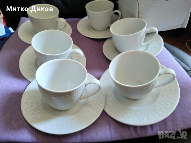 Сервиз за кафе  нов 12 части марков фин порцелан Kutahya Bone Irem, снимка 2 - Сервизи - 44928628