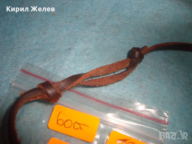 МОДНО АРТ КОЛИЕ ПОСРЕБРЕНО БРОНЗ с КРЪСТЧЕ и ШНУРЧЕ от ВЕЛУР 27121, снимка 5 - Колиета, медальони, синджири - 35078619