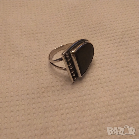 Масивен  сребърен пръстен с голям естествен ахат  НАМАЛЕНИЕ , снимка 4 - Пръстени - 36522328
