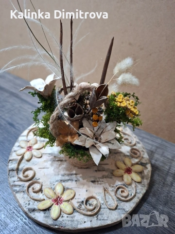 Ръчно изработени декорации с цветя., снимка 8 - Декорация за дома - 53089816
