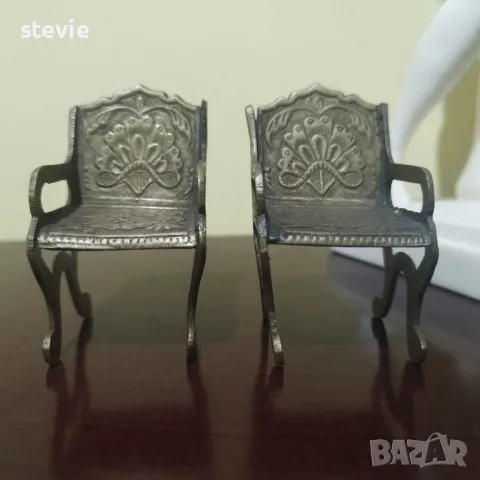 Двойка месингови столчета, снимка 5 - Антикварни и старинни предмети - 48882192
