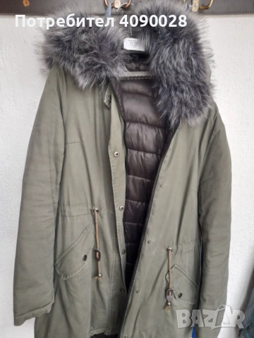 Пухено двулицево яке , снимка 3 - Якета - 53209905