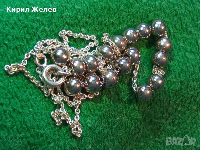 НЕЖНА СРЕБЪРНА ВЕРИЖКА КОЛИЕ СРЕБРО 925 с ТОПЧЕТА ОТ ПОСРЕБРЕНА БЛАГОРОДНА СТОМАНА ФЕШЪН БИЖУ 44281, снимка 2 - Колиета, медальони, синджири - 45499819