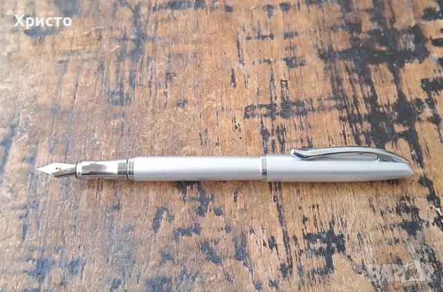 писалка Пеликан Peliкan сребрист метал в кутия, снимка 4 - Ученически пособия, канцеларски материали - 44041599