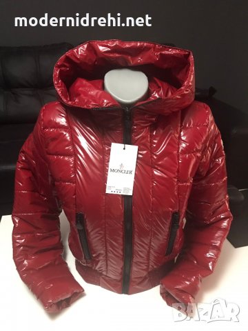 Дамско яке с лисица Moncler red, снимка 1 - Якета - 27378919