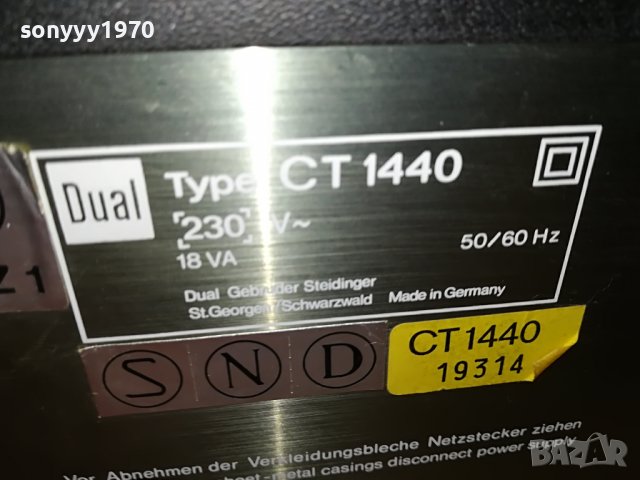 dual ct1440 HIFI stereo tuner-made in germany-внос швеицария 0907221426, снимка 13 - Ресийвъри, усилватели, смесителни пултове - 37336455