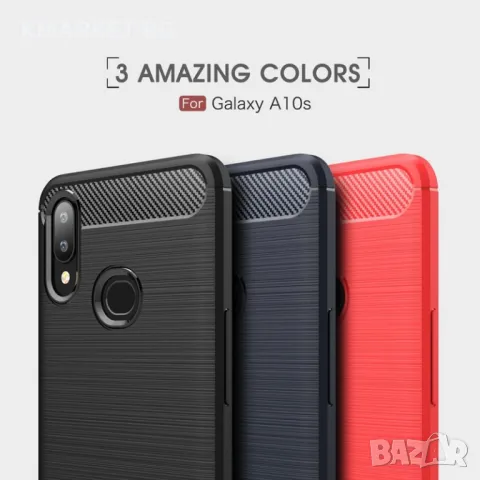 Samsung Galaxy A10s Удароустойчив Carbon Fiber Калъф и Протектор, снимка 7 - Калъфи, кейсове - 48569715