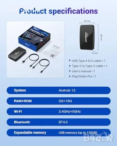 Нов Бърз и компактен безжичен CarPlay адаптер Ottocast Pro за кола автомобил, снимка 4 - Друга електроника - 49654727