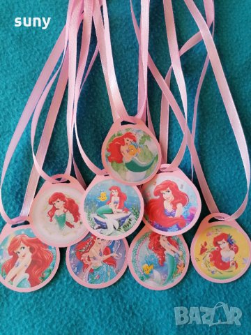 Парти медальони Русалката Ариел, снимка 1