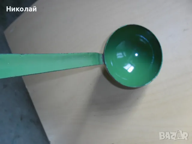 Старинен емайлиран черпак , снимка 6 - Антикварни и старинни предмети - 49011395