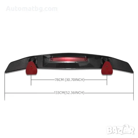 Спойлер за багажник Automat, PG287, Carbon, 133см , снимка 2 - Аксесоари и консумативи - 49110268