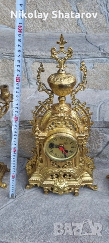 Каминен часовник , снимка 3 - Антикварни и старинни предмети - 51503718