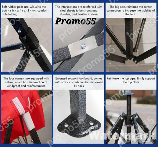 3х3м Сгъваема шатра 18кг. с непромокаемо покривало, снимка 13 - Палатки - 49173994