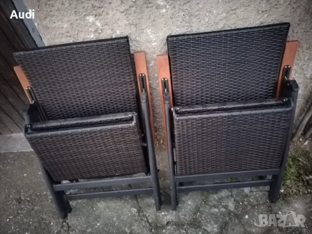 Регулируем стол-шезлонг ратан , кафяв полиратан, снимка 4 - Градински мебели, декорация  - 48562181