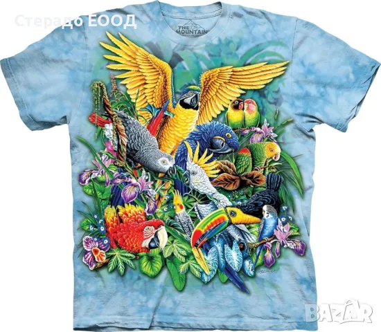 ДЕТСКА ТЕНИСКА "ТРОПИЧЕСКИ ПТИЦИ" - M, снимка 1