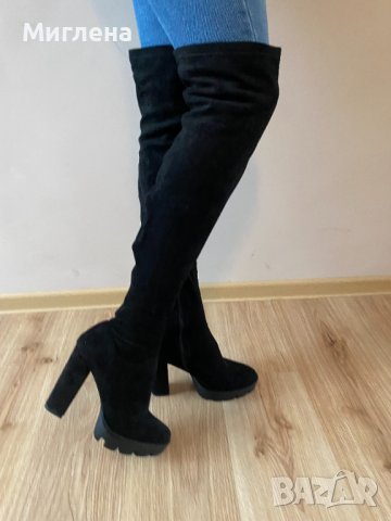 Велурени чизми размер 41, снимка 7 - Дамски ботуши - 40372928
