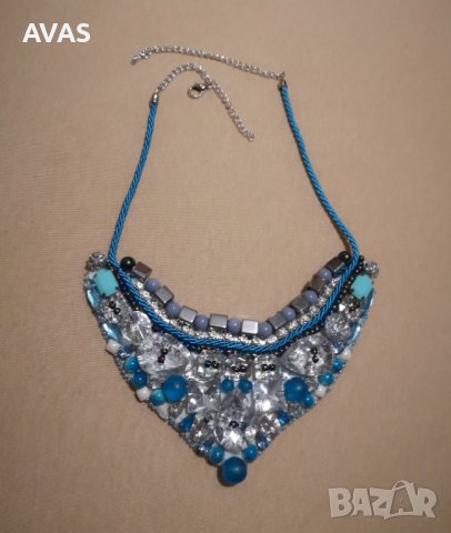 Ново колие синьо ръчна изработка