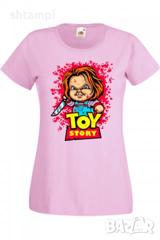 Дамска Тениска Toy Story Chucky Изненада,Повод,Подарък,Празник, снимка 2 - Тениски - 37639266