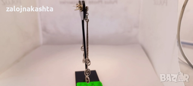 Сребърни обеци-4,70гр/925, снимка 4 - Обеци - 52934507